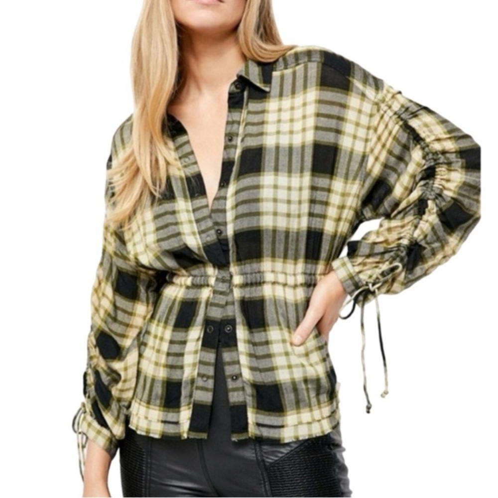 We the Free Pacific Dawn Plaid Top